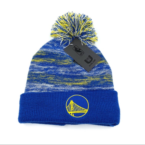 warriors knit hat
